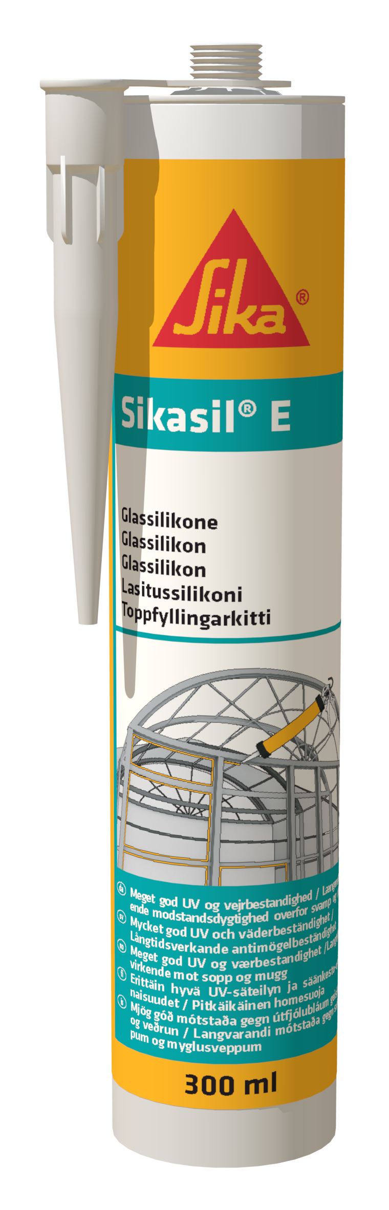 Sellar juntas entre vidrio, aluminio, bronce o metal - SIKASIL®-E