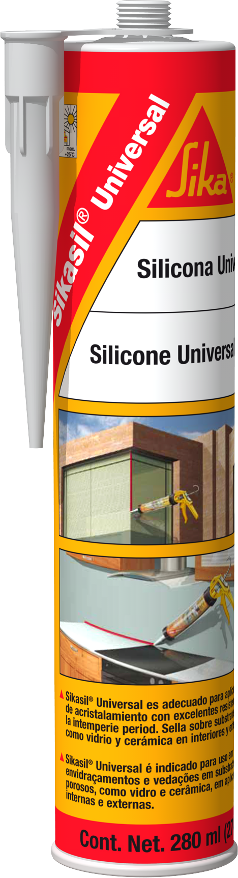 Sellar juntas entre vidrio y vidrio - SIKASIL®UNIVERSAL